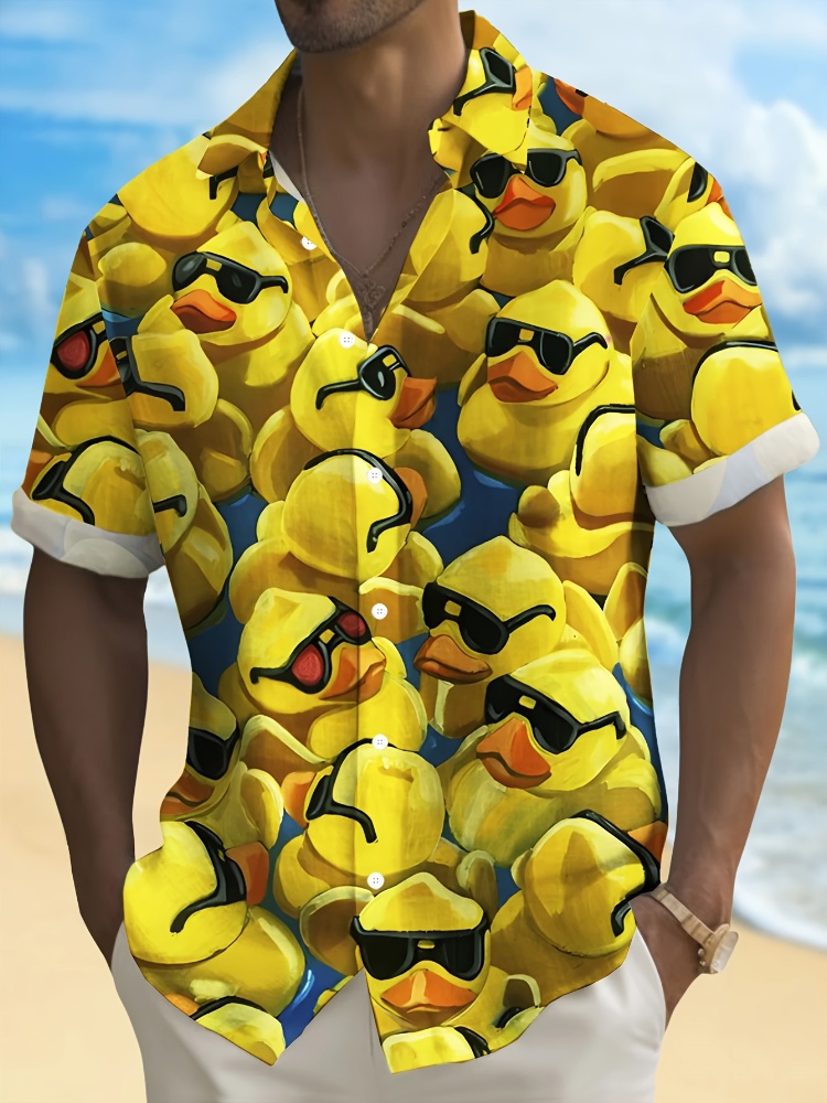 Summer Duck Clothing - Hawaii Men's Shirt Summer Little Yellow