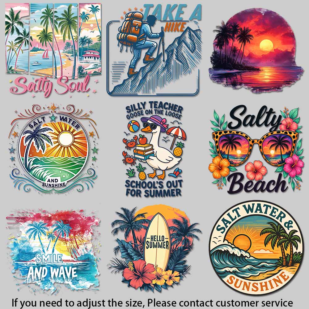 Summer Duck Clothing - Bright Cartoon Heat Transfer Decals -