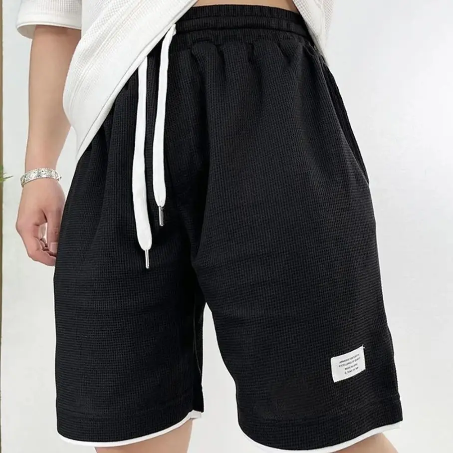 Male Short Pants Black Waffle  - Summer Clothing Deals review and price