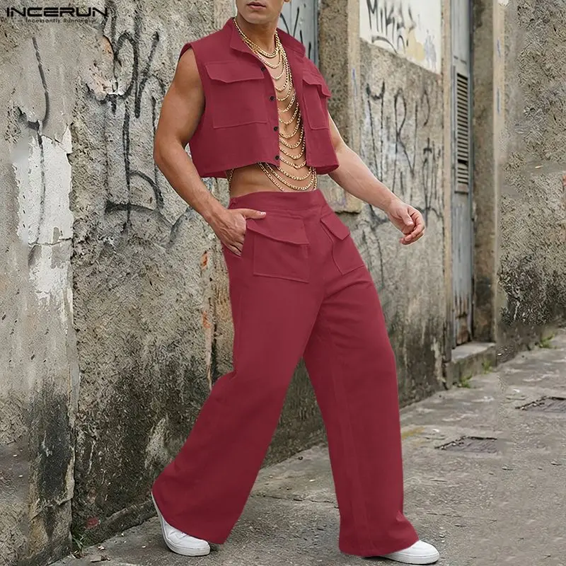 INCERUN Men Sets Solid Sleevel - Summer Clothing Essentials review and price