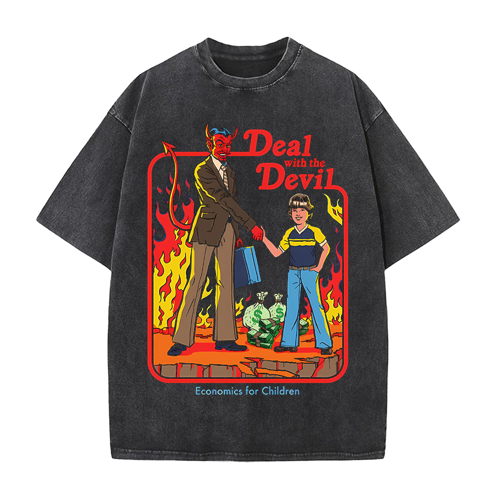 Deal Wich The Devil Printed T- - Summer Clothing Deals review and price