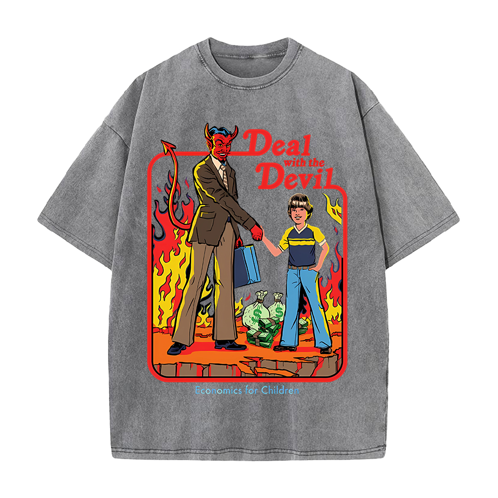Deal Wich The Devil Printed T- - Summer Clothing Deals review and price