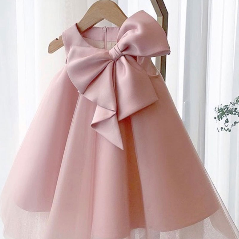 Summer Big Bow Baby Girl Dress - Summer Clothing Toddler review and price