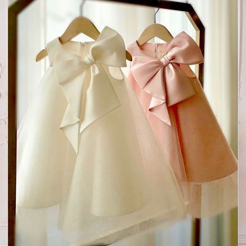 Summer Big Bow Baby Girl Dress - Summer Clothing Toddler review and price