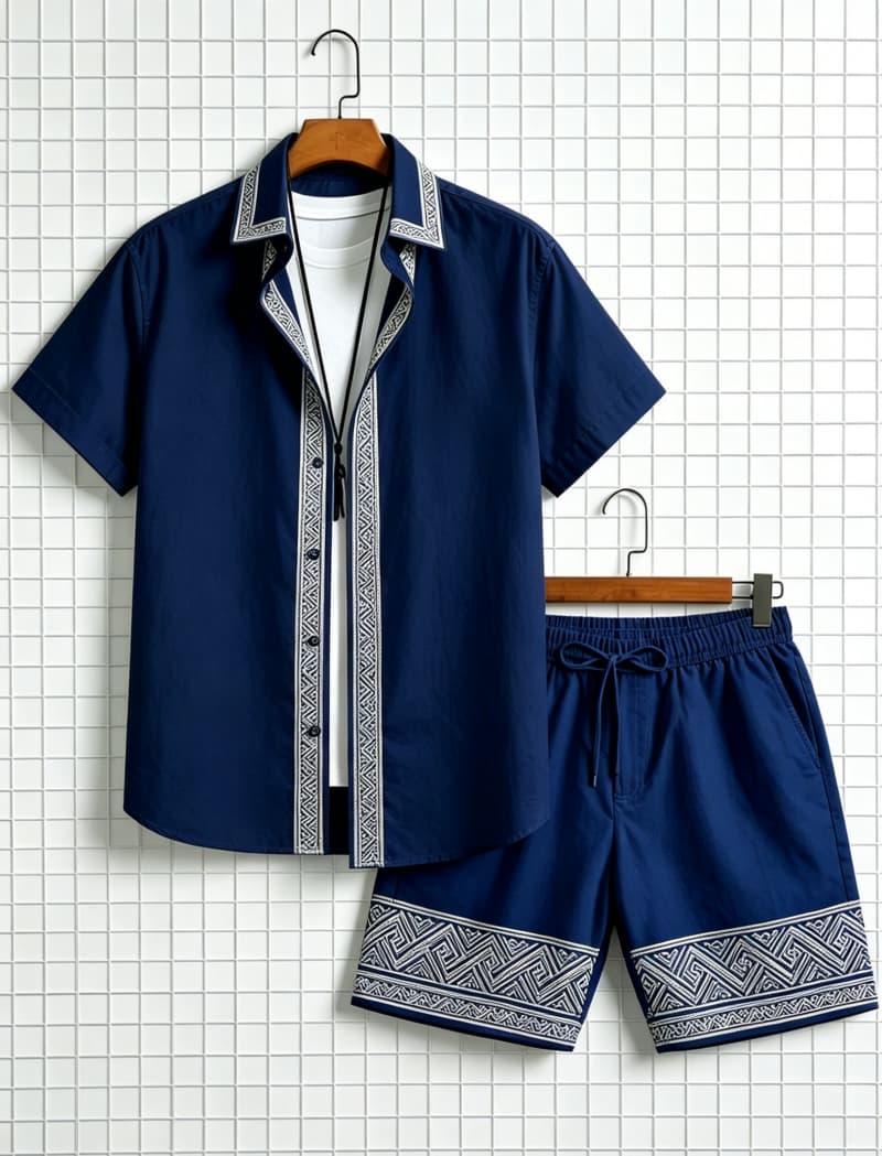 Men's ethnic border printed sh - Summer Clothing Essentials review and price