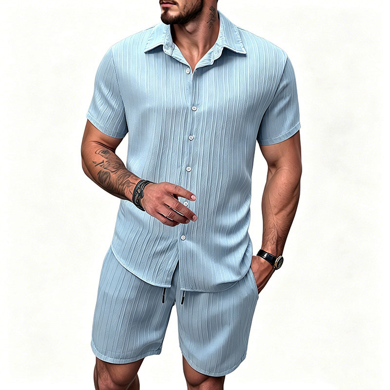 2026 New Men Vertical Wrinkle  - Summer Clothing Essentials review and price