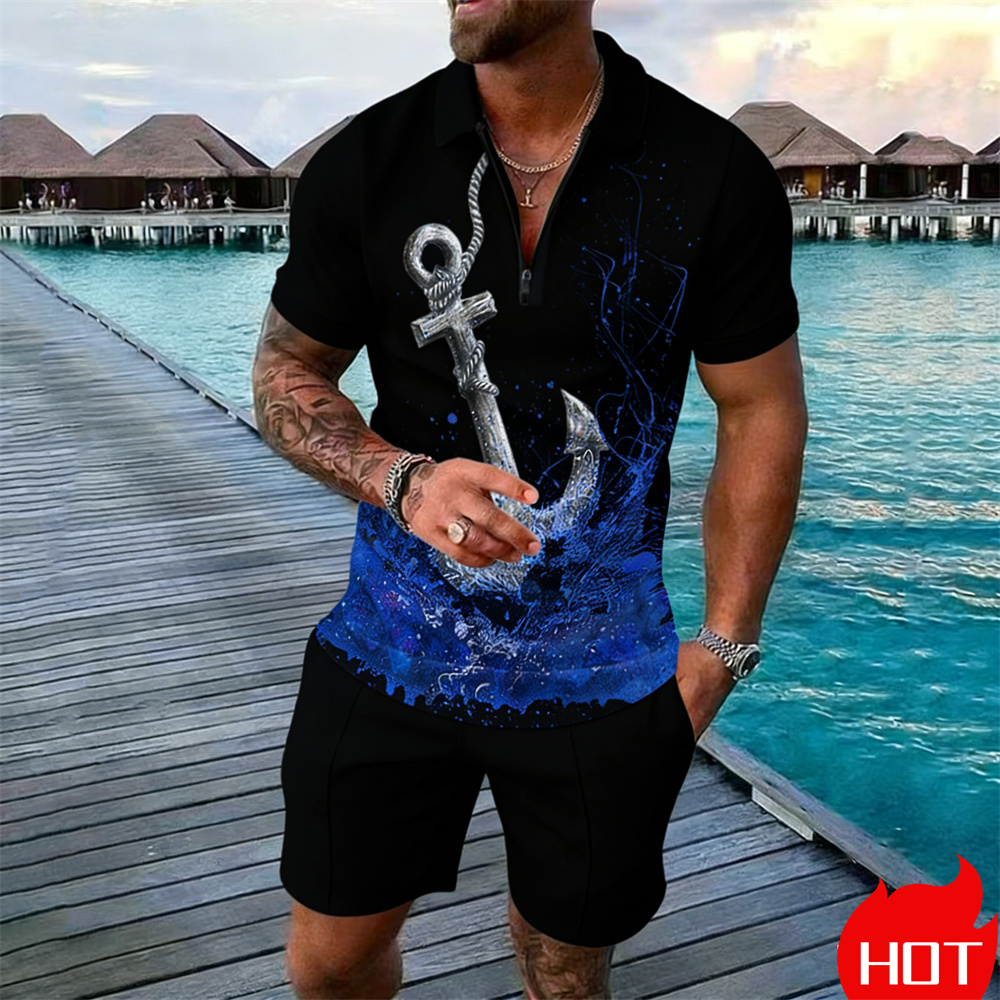 Summer man polo shirt set Vint - Summer Clothing Vacation review and price
